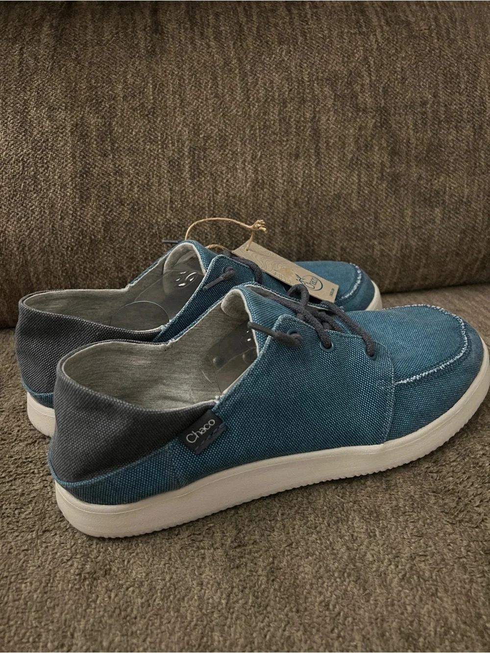 Chaco Chillos Men's Canvas Slip-On Sneakers Ocean Blue Size 9.5 NWT
